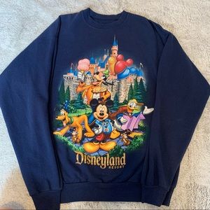 Disneyland Navy Hanes Mickey Sweatshirt Size M